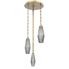 Hammerton CNB0049-03-GB-RS-CH2-L3 - Aalto Round 3pc Multi-Pendant with Chain