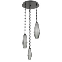 Hammerton CNB0049-03-MB-RS-CH2-L3 - Aalto Round 3pc Multi-Pendant with Chain