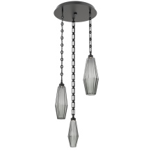Hammerton CNB0049-03-MB-RS-CH3-L3 - Aalto Round 3pc Multi-Pendant with Chain