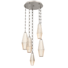 Hammerton CNB0049-05-BS-RA-CH3-L1 - Aalto Round 5pc Multi-Pendant with Chain