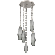 Hammerton CNB0049-05-BS-RS-CH2-L1 - Aalto Round 5pc Multi-Pendant with Chain