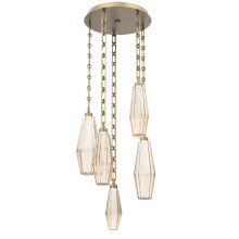 Hammerton CNB0049-05-GB-RA-CH3-L3 - Aalto Round 5pc Multi-Pendant with Chain