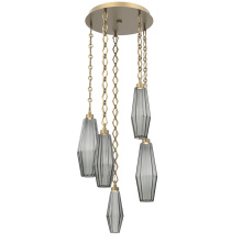 Hammerton CNB0049-05-GB-RS-CH1-L1 - Aalto Round 5pc Multi-Pendant with Chain
