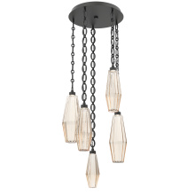 Hammerton CNB0049-05-MB-RA-CH2-L3 - Aalto Round 5pc Multi-Pendant with Chain