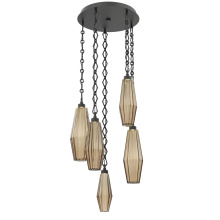 Hammerton CNB0049-05-MB-RB-CH1-L3 - Aalto Round 5pc Multi-Pendant with Chain