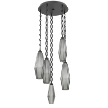 Hammerton CNB0049-05-MB-RS-CH2-L1 - Aalto Round 5pc Multi-Pendant with Chain