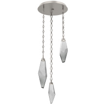 Hammerton CNB0050-03-BS-CS-CH1-L1 - Rock Crystal Round 3pc Multi-Pendant with Chain