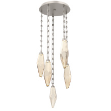Hammerton CNB0050-05-BS-CA-CH3-L3 - Rock Crystal Round Chain 5pc Multi-Pendant