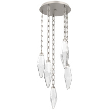 Hammerton CNB0050-05-BS-CC-CH3-L1 - Rock Crystal Round 5pc Multi-Pendant with Chain
