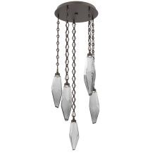 Hammerton CNB0050-05-FB-CS-CH1-L1 - Rock Crystal Round Chain 5pc Multi-Pendant