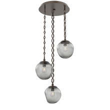 Hammerton CNB0062-03-FB-S-CH2-E2 - Aster Round 3pc Multi-Pendant with Chain (Bulb)
