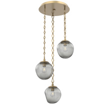 Hammerton CNB0062-03-GB-S-CH1-E2 - Aster Round 3pc Multi-Pendant with Chain (Bulb)