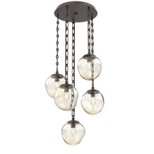 Hammerton CNB0062-05-FB-A-CH3-E2 - Aster Round 5pc Multi-Pendant with Chain (Bulb)