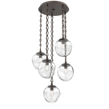 Hammerton CNB0062-05-FB-C-CH1-E2 - Aster Round 5pc Multi-Pendant with Chain (Bulb)