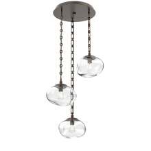 Hammerton CNB0064-03-FB-C-CH3-E2 - Nova Round 3pc Multi-Pendant with Chain (Bulb)