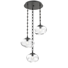 Hammerton CNB0064-03-MB-C-CH3-E2 - Nova Round 3pc Multi-Pendant with Chain (Bulb)
