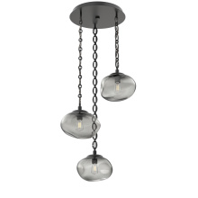 Hammerton CNB0064-03-MB-S-CH2-E2 - Nova Round 3pc Multi-Pendant with Chain (Bulb)