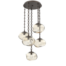 Hammerton CNB0064-05-FB-A-CH1-E2 - Nova Round 5pc Multi-Pendant with Chain (Bulb)
