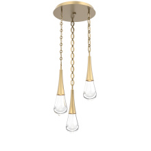 Hammerton CNB0078-03-GB-C-CH2-L3 - Raindrop Round 3pc Multi-Pendant with Chain