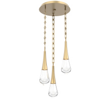 Hammerton CNB0078-03-GB-C-CH3-L3 - Raindrop Round 3pc Multi-Pendant with Chain