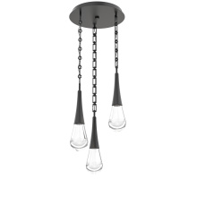 Hammerton CNB0078-03-MB-C-CH3-L3 - Raindrop Round 3pc Multi-Pendant with Chain