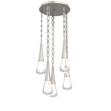 Hammerton CNB0078-05-BS-C-CH2-L3 - Raindrop Round 5pc Multi-Pendant with Chain