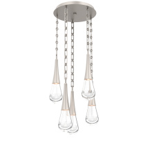 Hammerton CNB0078-05-BS-C-CH3-L1 - Raindrop Round 5pc Multi-Pendant with Chain