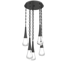 Hammerton CNB0078-05-MB-C-CH2-L1 - Raindrop Round 5pc Multi-Pendant with Chain