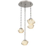 Hammerton CNB0089-03-BS-A-CH1-L3 - Mesa Round 3pc Multi-Pendant with Chain