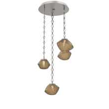 Hammerton CNB0089-03-BS-B-CH1-L1 - Mesa Round 3pc Multi-Pendant with Chain