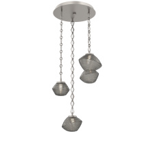 Hammerton CNB0089-03-BS-S-CH1-L1 - Mesa Round 3pc Multi-Pendant with Chain