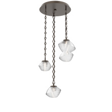 Hammerton CNB0089-03-FB-C-CH1-L1 - Mesa Round 3pc Multi-Pendant with Chain