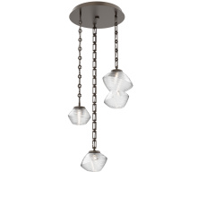 Hammerton CNB0089-03-FB-C-CH3-L3 - Mesa Round 3pc Multi-Pendant with Chain