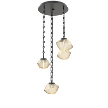 Hammerton CNB0089-03-MB-A-CH3-L3 - Mesa Round 3pc Multi-Pendant with Chain