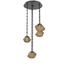 Hammerton CNB0089-03-MB-B-CH2-L1 - Mesa Round 3pc Multi-Pendant with Chain