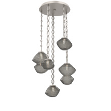 Hammerton CNB0089-05-BS-S-CH2-L3 - Mesa Round 5pc Multi-Pendant with Chain