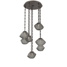 Hammerton CNB0089-05-FB-S-CH2-L3 - Mesa Round 5pc Multi-Pendant with Chain
