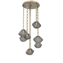 Hammerton CNB0089-05-GB-S-CH2-L3 - Mesa Round 5pc Multi-Pendant with Chain