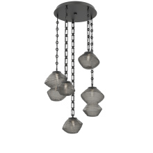 Hammerton CNB0089-05-MB-S-CH3-L3 - Mesa Round 5pc Multi-Pendant with Chain