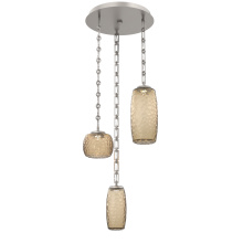 Hammerton CNB0091-03-BS-B-CH3-L3 - Vessel Round 3pc Multi-Pendant with Chain