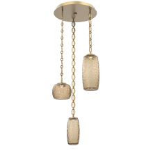 Hammerton CNB0091-03-GB-B-CH2-L1 - Vessel Round 3pc Multi-Pendant with Chain