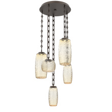 Hammerton CNB0091-05-FB-A-CH3-L1 - Vessel Round 5pc Multi-Pendant with Chain