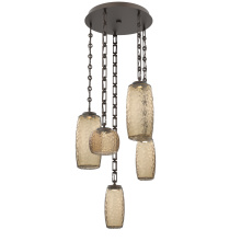 Hammerton CNB0091-05-FB-B-CH3-L3 - Vessel Round 5pc Multi-Pendant with Chain