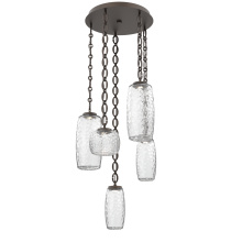 Hammerton CNB0091-05-FB-C-CH2-L3 - Vessel Round 5pc Multi-Pendant with Chain
