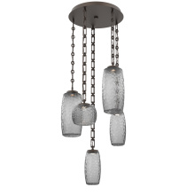 Hammerton CNB0091-05-FB-S-CH3-L1 - Vessel Round 5pc Multi-Pendant with Chain