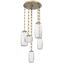 Hammerton CNB0091-05-GB-C-CH3-L1 - Vessel Round 5pc Multi-Pendant with Chain