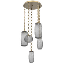 Hammerton CNB0091-05-GB-S-CH2-L1 - Vessel Round 5pc Multi-Pendant with Chain