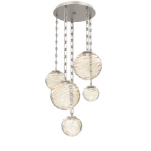 Hammerton CNB0092-05-BS-A-CH3-L1 - Gaia Round 5pc Multi-Pendant with Chain