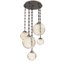 Hammerton CNB0092-05-FB-A-CH3-L1 - Gaia Round 5pc Multi-Pendant with Chain