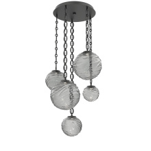 Hammerton CNB0092-05-MB-S-CH2-L1 - Gaia Round 5pc Multi-Pendant with Chain
